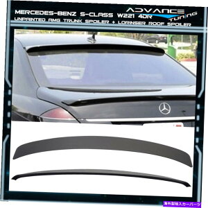 CO GAp[c 07-13xcSNXW221 4DR AMGX^CgN + L^Cv[tl^oh 07-13 Benz S Class W221 4Dr AMG Style Trunk + L Type Roof Spoiler Unpainted ABS