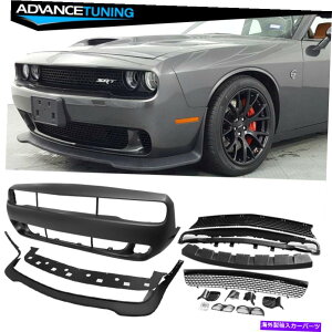 �C�O�� �G�A���p�[�c �t�B�b�g15-22�_�b�W�`�������W���[�t�����g�o���p�[�J�o�[ +HC�X�^�C���t�����g���b�v���h��PP Fits 15-22 Dodge Challenger Front Bumper Cover +HC Style Front Lip Unpainted PP