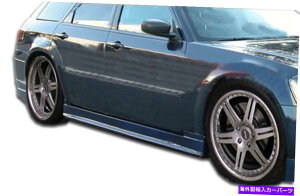 CO GAp[c 05-10_bW}OiNCX[300 300CʎqTChXJ[g2PC 106010 FOR 05-10 Dodge Magnum Chrysler 300 300C Quantum Side Skirts 2pc 106010
