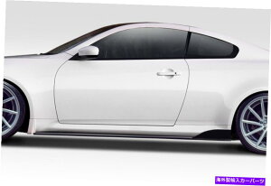 海外製 エアロパーツ 08-15のインフィニティGクーペG37 Q60 Lスポーツサイドスプリッター2PC 112792 FOR 08-15 Infiniti G Coupe G37 Q60 L Sport Side Splitters 2pc 112792
