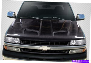 CO GAp[c 99-02Vo[h00-06^zxOJ[{t@Co[fAGAt[h115434 FOR 99-02 Silverado 00-06 Tahoe Suburban Carbon Fiber Dual Ram Air Hood 115434
