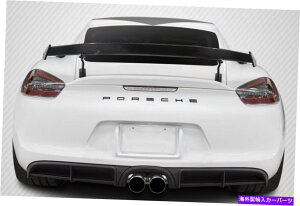 CO GAp[c 14-20̃|VFPC}718J[{t@Co[GT4bNAEBOl^o3PC 116140 FOR 14-20 Porsche Cayman 718 Carbon Fiber GT4 Look Rear Wing Spoiler 3PC 116140