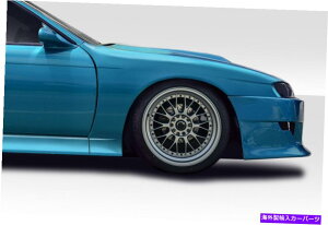 海外製 エアロパーツ 97-98日産240SX S14 Bスポーツワイドボディフロントフェンダーフレア114749 FOR 97-98 Nissan 240SX S14 B Sport Wide Body Front Fender Flares 114749