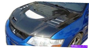 海外製 エアロパーツ 03-06ランサーエボリューション8 9カーボンファイバーC-1フード103203 FOR 03-06 Lancer Evolution 8 9 Carbon Fiber C-1 Hood 103203