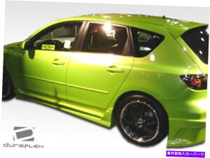 CO GAp[c 04-09}c_3CTChXJ[gbJ[pl2PC 100568 FOR 04-09 Mazda 3 Raven Side Skirts Rocker Panels 2pc 100568