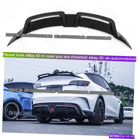 海外製 エアロパーツ カーボンファイバーリアテールトランクスポイラーウィングリップトリムフィット2020-2021テスラモデルY Carbon Fiber Rear Tail Trunk Spoiler Wing Lip Trim Fits 2020-2021 Tesla Model Y