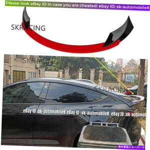 CO GAp[c 2020 2021eXfYubNbhABSAgNX|C[EBObvɓKĂ܂ Fits For 2020 2021 Tesla Model Y Black-Red ABS Rear Trunk Spoiler Wing Lip