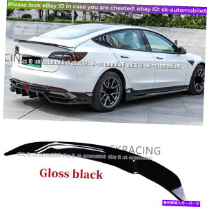 CO GAp[c eXf3 17-22X|C[EBOptH[}XOXubNAgNbvLbg For Tesla Model 3 17-22 Spoiler Wing Performance Gloss Black Rear Trunk Lip Kit