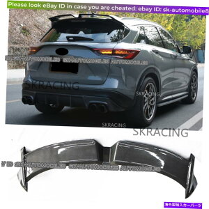 CO GAp[c J[{t@Co[X^CAgNX|C[EBOtbv1PCS INFINITI QX50 2019-21ɓK Carbon Fiber Style Rear Trunk Spoiler Wing Flap 1PCS Fits Infiniti QX50 2019-21