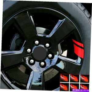 CO GAp[c 6xˎԃzC[rj[fJ[XebJ[J[bhANZT[16 "-21" 6x Reflective Car Wheel Rim Vinyl Decal Sticker Car Red Accessories For 16"-21"
