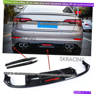 CO GAp[c VW Jetta MK7 2019-2022J[{t@Co[X^CAfBt[U[l^oW/CgɓK Fits VW Jetta MK7 2019-2022 Carbon Fiber Style Rear Diffuser Spoiler W/ Light