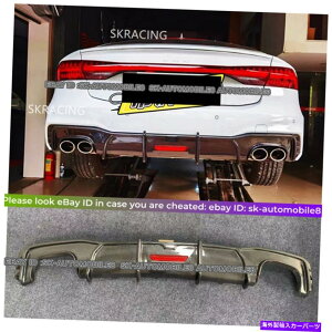 CO GAp[c AJ[{t@Co[Aop[fBt[U[bvtBbgAEfBA7XCS7 2019 2020 2021 Real Carbon Fiber Rear Bumper Diffuser Lip Fits Audi A7 SLINE S7 2019 2020 2021