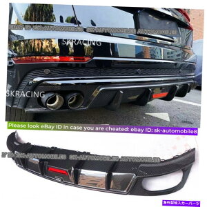 CO GAp[c AEfBQ8 2019-2022AJ[{t@Co[Aop[fBt[U[bvX|C[Cg For Audi Q8 2019-2022 Real Carbon Fiber Rear Bumper Diffuser Lip Spoiler Light