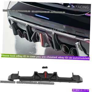 CO GAp[c BMW G82 G83 M4 2021-2022AJ[{Aop[fBt[U[bvX|C[W/LEDɓK Fits BMW G82 G83 M4 2021-2022 Real Carbon Rear Bumper Diffuser Lip Spoiler W/Led