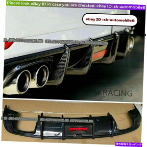 CO GAp[c AEfBS3 A3 Sline 2017-2020ɓKĂ郊Aop[fBt[U[bvX|C[J[{t@Co[tBbg Rear Bumper Diffuser Lip Spoiler Carbon Fiber Fit For Audi S3 A3 SLINE 20