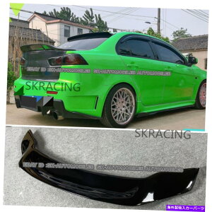 �C�O�� �G�A���p�[�c 08-17�����T�[EVO x 10�O���X�u���b�NR�X�^�C�����A�_�b�N�g�����N�E�B���O���b�v�X�|�C���[ For 08-17 Lancer EVO X 10 Gloss Black R Style Rear Duck Trunk Wing Lip Spoiler