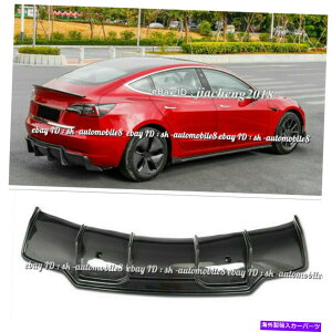 CO GAp[c eXf3 2016-2021Aop[fBt[U[bvX|C[J[{t@Co[ɓKĂ܂ Fit For Tesla Model 3 2016-2021 Rear Bumper Diffuser Lip Spoiler Carbon Fiber