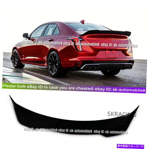 CO GAp[c LfbNCT4 2020-2021OXubNj[X^CAX|C[EBOtbv1Set For Cadillac CT4 2020-2021 Gloss black NEW Style Rear Spoiler Wing Flap 1Set