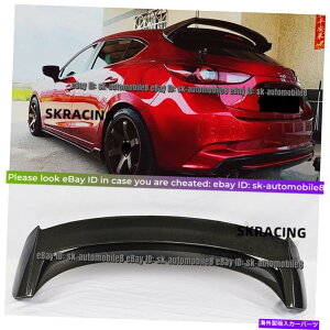CO GAp[c 2014-2017 Mazda 3 Axelanb`obNJ[{t@Co[A[tl^otBbg For 2014-2017 Mazda 3 Axela Hatchback Carbon Fiber Rear Roof Spoiler Wing Refit