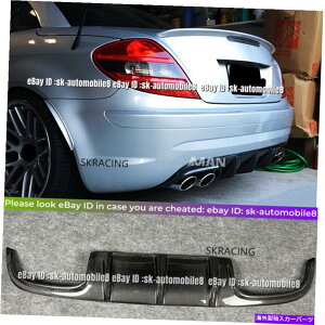 CO GAp[c ZfXxcR171 SLK AMGop[05-08̂߂̃AJ[{t@Co[AfBt[U[bv Real Carbon Fiber Rear Diffuser Lip For Mercedes Benz R171 SLK AMG Bumper 05-08