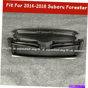 CO GAp[c 2014-2018̃J[{t@Co[Otgop[OXotHX^[STIX^C Carbon Fiber Grille Front Bumper Grill For 2014-2018 Subaru Forester STI-Style