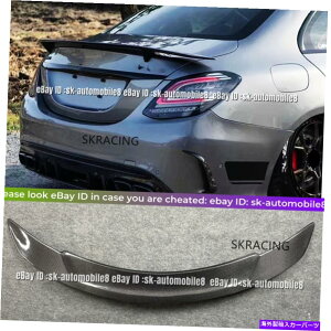 CO GAp[c 15-21ZfXxcW205 C63Z_J[{t@Co[gNX|C[EBOVX^C For 15-21 Mercedes Benz W205 C63 Sedan Carbon Fiber Trunk Spoiler Wing V Style