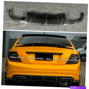 海外製 エアロパーツ メルセデスベンツW204 C63 AMG 2008-11カーボンファイバーリアバンパーディフューザーリップに適しています Fit For Mercedes Benz W204 C63 AMG 2008-11 Carbon Fiber Rear Bumper Diffuser Lip