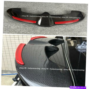 CO GAp[c ~jN[p[F56 S JCWX^CJ[{A[tEBhEX|C[EBObv + For Mini Cooper F56 S JCW Style Carbon Rear Roof Window Spoiler Wing Lip + Red