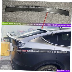 CO GAp[c eXfY 2020-2022J[{t@Co[[tl^oe[bvEBOo[1PCSɓKĂ܂ Fit For Tesla Model Y 2020-2022 Carbon Fiber Roof Spoiler Tail Lip Wing Bar 1PCS