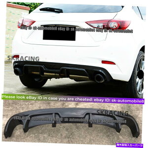 CO GAp[c }c_3 2017-2019nb`obNAJ[{t@Co[Aop[fBt[U[X|C[ For Mazda 3 2017-2019 Hatchback Real Carbon Fiber Rear Bumper Diffuser Spoiler
