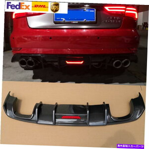 CO GAp[c AEfBS3 A3 Sline Sedan 17-19J[{t@Co[AfBt[U[X|C[KX^C For Audi S3 A3 Sline Sedan 17-19 Carbon Fiber Rear Diffuser Spoiler K Style