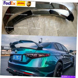 CO GAp[c Alfa Romeo Giulia 2017+ GTAX^Ĉ߂̖{̃J[{t@Co[AgNX|C[EBO Real Carbon Fiber Rear Trunk Spoiler Wing For Alfa Romeo Giulia 2017+ GTA Style