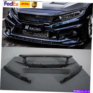 CO GAp[c OXubNtgZ^[bVOOgz_VrbNFK8 FC1 FK7ɃtBbg Gloss Black Front Center Mesh Grille Grill Trim Fit For Honda Civic FK8 FC1 FK7