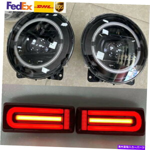 CO GAp[c 4PC W463ZfXxcGNXW464X^C_Ci~bNLED G500̃ubNwbhCg 4PC W463 Black Headlight for Mercedes Benz G Class W464 Style Dynamic LED G500