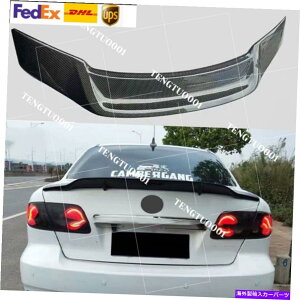 CO GAp[c 2003N2008Ñ}c_6̃AJ[{t@Co[RSX^CAgNbvX|C[EBO6 Real Carbon Fiber RS Style Rear Trunk Lip Spoiler Wing For 2003-2008 Mazda 6