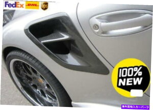 CO GAp[c {̃J[{t@Co[GT2TChtF_[GACe[NXN[vxgtBbg|VF997^[{ Real Carbon fiber GT2 Side fender Air Intake Scoops vents fit Porsche 997 Turbo