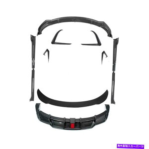 海外製 エアロパーツ 2017-2021テスラモデル3 Vスタイルカーボンファイバーバンパーディフューザートランクスポイラー FOR 2017-2021 TESLA MODEL 3 V STYLE CARBON FIBER BUMPER DIFFUSER TRUNK SPOILER