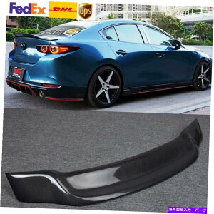 CO GAp[c RX^CJ[{t@Co[Ae[gNX|C[EBObvgbv}c_3 2019 2021 R style Carbon fiber Rear Tail Trunk Spoiler Wing Lip Trim For Mazda 3 2019 2021