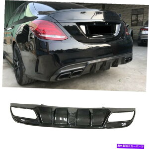 海外製 エアロパーツ ベンツW205 C250 C300 C43 C63 15-20リアバンパーディフューザースポイラーカーボンファイバー For Benz W205 C250 C300 C43 C63 15-20 Rear Bumper Diffuser Spoiler Carbon Fiber