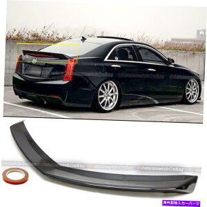CO GAp[c tBbg13-18LfbNATSZ_vX|[cnCLbNubNgNEBOX|C[ Fit 13-18 Cadillac ATS Sedan V Sport Highkick Glossy Black Trunk Wing Spoiler