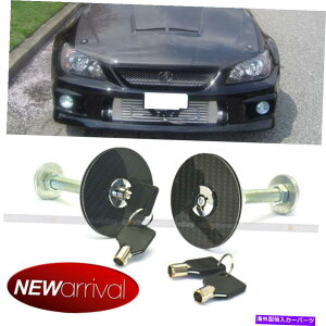 CO GAp[c tBbgL[uJ[[VO}Egb`t[hsbNLbgL[AJ[{t@Co[ Fit Cube Car Racing Mount Latch Hood Pin Locking Kit Key Real Carbon Fiber