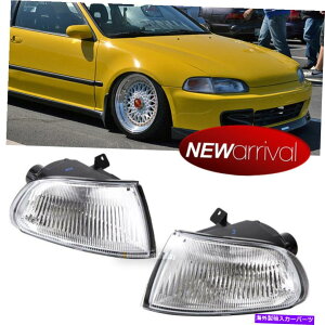 CO GAp[c 92-95̃VrbNEG6 2/3DRN[ynb`obNNAAo[R[i[^[VOiCg For 92-95 Civic EG6 2/3DR Coupe Hatchback Clear Amber Corner Turn Signal Light
