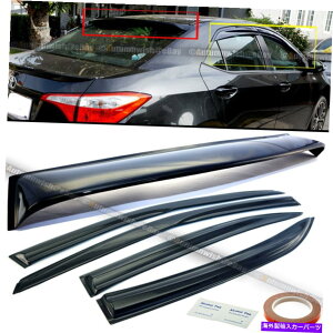 CO GAp[c 14-18J[4ʐ^MUX^CEBhEƃAEBhE[toCU[X|C[R{ For 14-18 Corolla 4 Pics MU Style Window & Rear Window Roof Visor Spoiler Combo