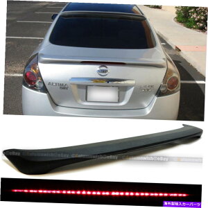 CO GAp[c tBbg07-12 Altima OEX^C4DRZ_AgNEBOX|C[bhLEDubNY Fit 07-12 Altima OE Style 4DR Sedan Rear Trunk Wing Spoiler Red LED Black Lens