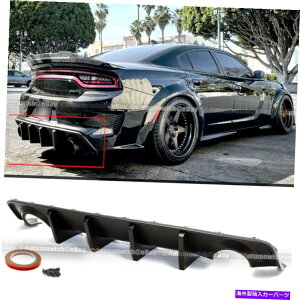 CO GAp[c 15-22[dSRTCh{fBBLKAop[fBt[U[V[NbvX|C[ For 15-22 Charger SRT Widebody Glossy BLK Rear Bumper Diffuser Shark Lip Spoiler