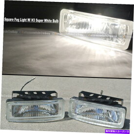 海外製 エアロパーツ 郊外5 x 1.75四方透明駆動フォグライトランプキット付きスイッチハーネス For Suburban 5 x 1.75 Square Clear Driving Fog Light Lamp Kit W/ Switch Harness