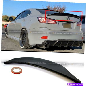 CO GAp[c FIT 06-12 IS250 IS350 Duckbill HighKickhubNgNEBOX|C[ Fit 06-12 IS250 IS350 Duckbill Highkick Unpainted Black Trunk Wing Spoiler