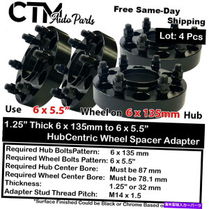wheel adapter 4x 1.25 "6x135mm6x5.5"nuZgbNzC[A_v^[Xy[T[VFr[zC[ 4x 1.25" 6x135mm to 6x5.5" HubCentric Wheel Adapter Spacer Chevy Wheel on Ford