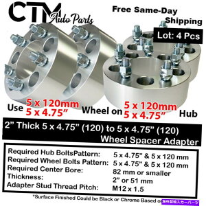 wheel adapter 4x 2 "5x4.75i5x120j74mm C.BzC[Xy[T[A_v^[tBbg12x1.5X^bhf 4x 2" Thick 5x4.75(5x120) 74mm C.B Wheel Spacer Adapter Fit 12x1.5 Stud Models