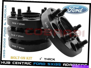wheel adapter 4 PC 5x135ubNzC[Xy[T[A_v^[nuZgbNtH[h1 "F-150p̌14x2.0 4 Pc 5x135 Black Wheel Spacer Adapter Hub Centric Ford 1" Thick 14x2.0 For F-150